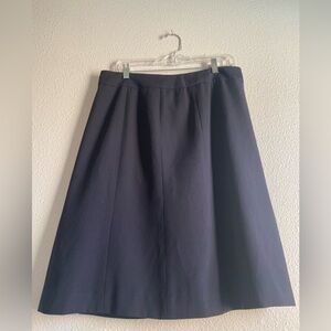 Jones Wear~Stretch~Classic~Black Knit~A-Line~Midi Skirt~Fully Lined~Size 12